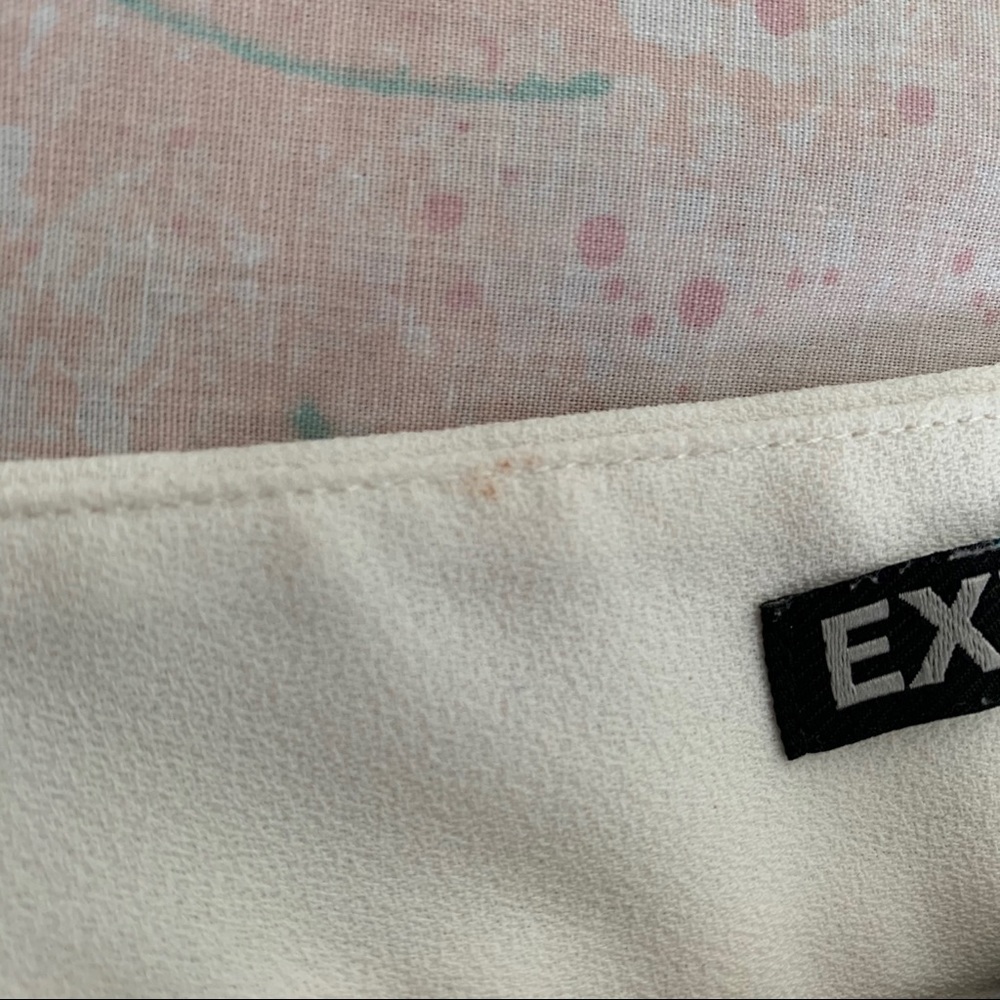 Express Crisp White Polyester Pleated Shorts - image 2